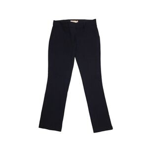 Tory Burch Size 2 Dark Navy Cotton Crepe Mid-Rise Skinny Work Pants